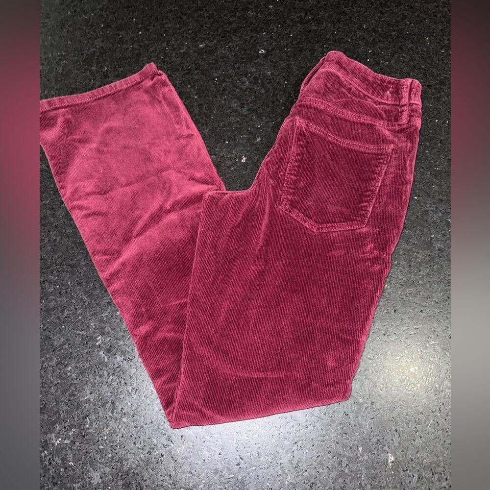 UEC UNIVERSAL THREAD HIGH RISE BOOTCUT Burgundy Corduroy Pants JEANS SZ 2/26